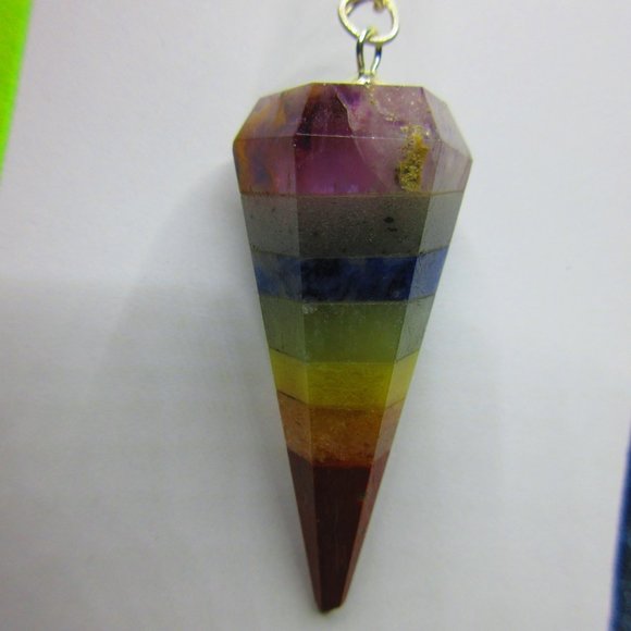 Chakra Gemstone Dowsing Pendulum Meditation Tool - Picture 3 of 4